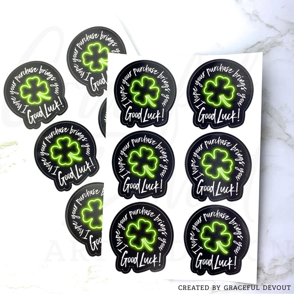 I Hope Your Purchase Brings You Good Luck! -2" (inches) Sticker (48ct.)[GD48-48] - Picture 2 of 5